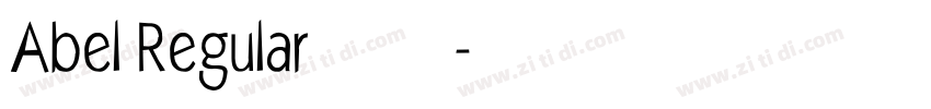 Abel Regular字体字体转换
